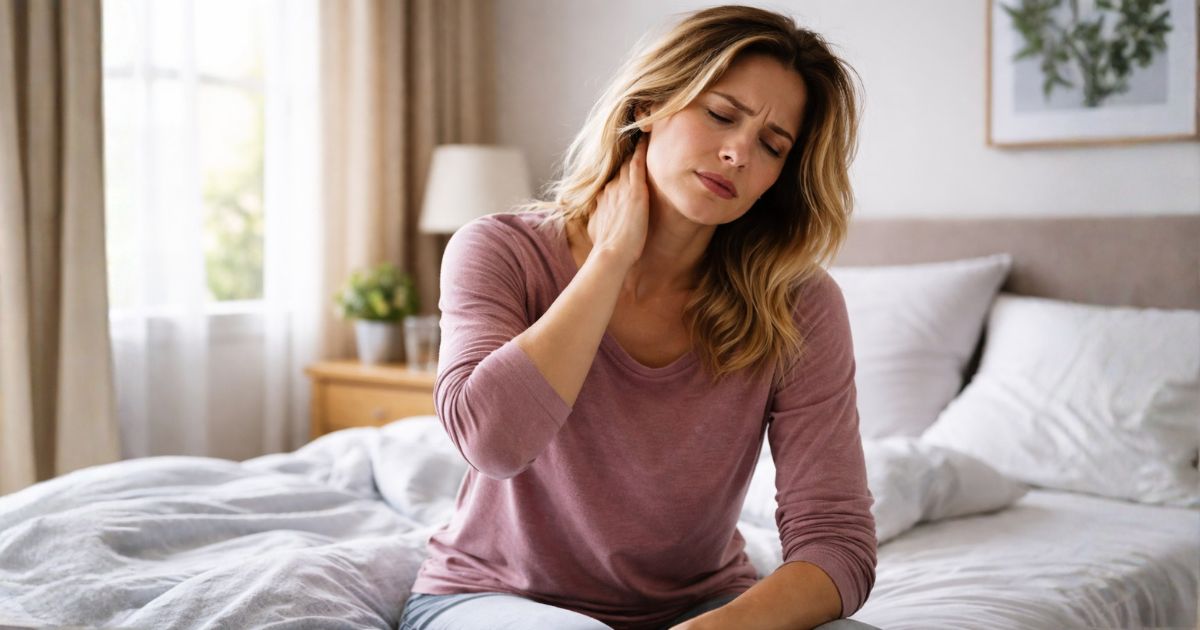 Mujer con fatiga y síntomas de fibromialgia